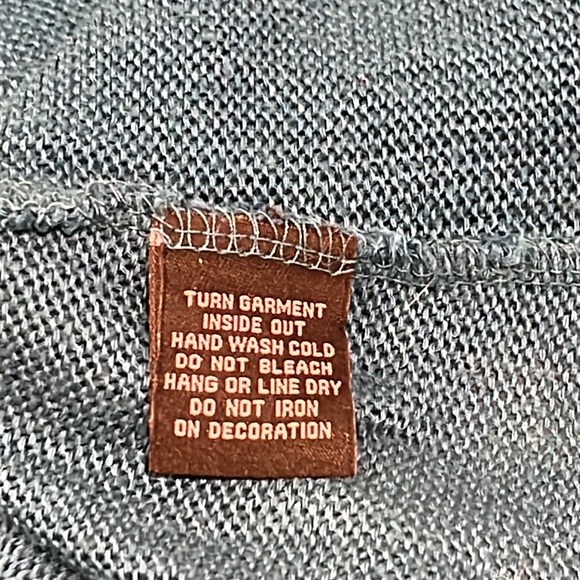 Blue-Green Marbled Sweater Blouse with Brass Stud Detail by Investments in 2X - Picture 13 of 14